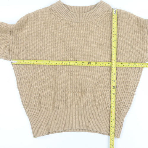 Madewell Women Beige Chunky-Knit Pullover Jumper S