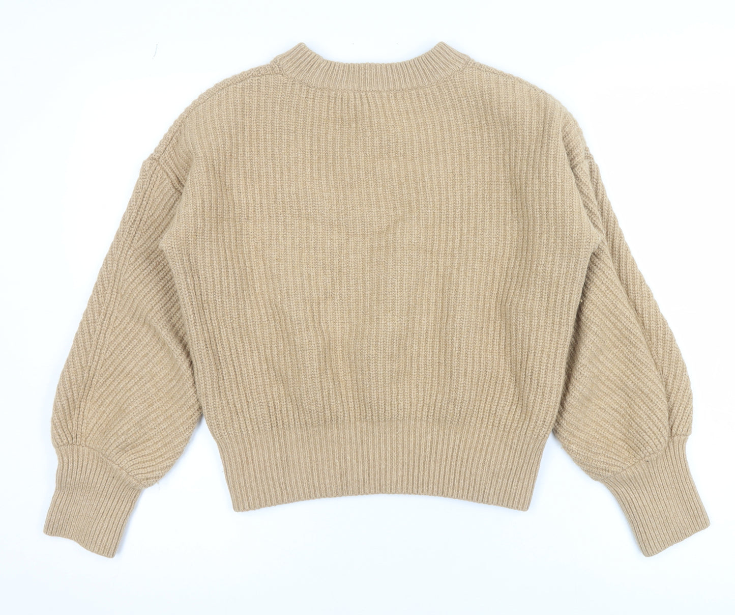 Madewell Women Beige Chunky-Knit Pullover Jumper S