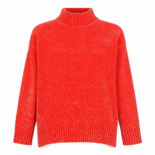 F&F Women’s Red Roll Neck Chunky Knit Jumper Size 8