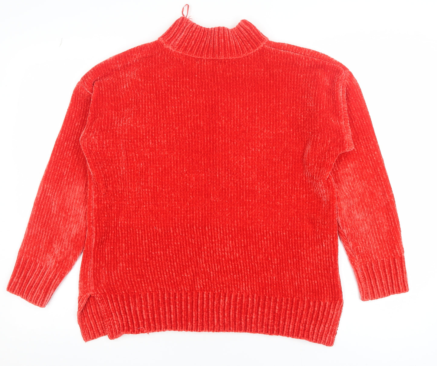 F&F Women’s Red Roll Neck Chunky Knit Jumper Size 8