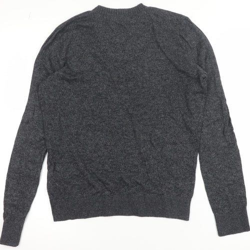 Abercrombie Kids Boys Grey V-Neck Jumper XL/16 Cotton Blend