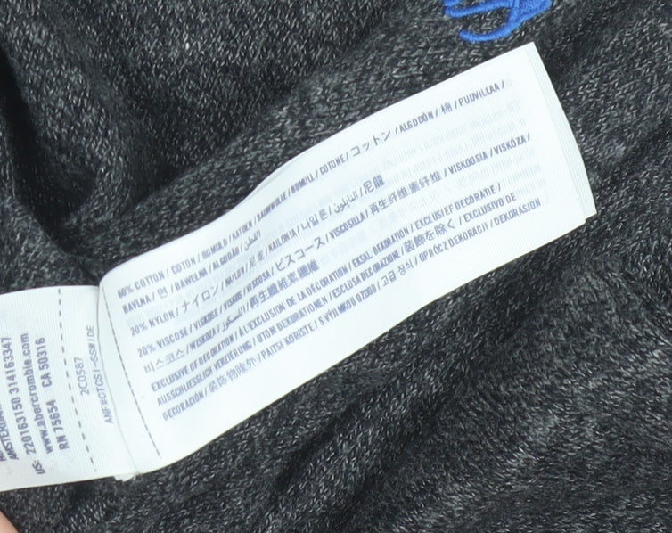 Abercrombie Kids Boys Grey V-Neck Jumper XL/16 Cotton Blend