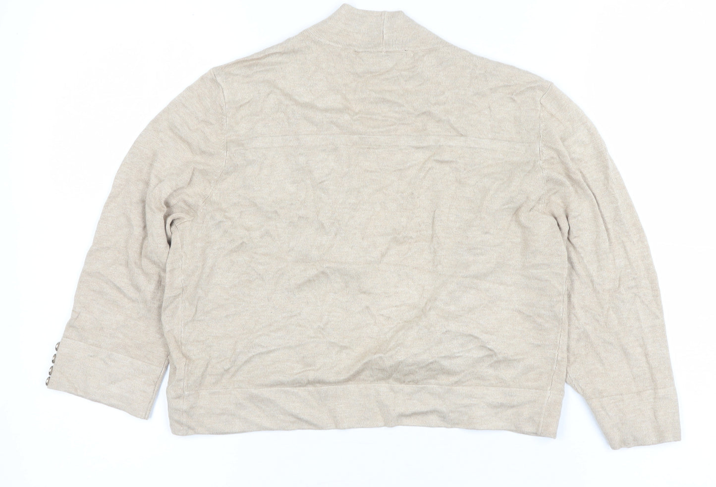 Wallis Women's Beige Open Front Cardigan UK S Long Sleeve Knit