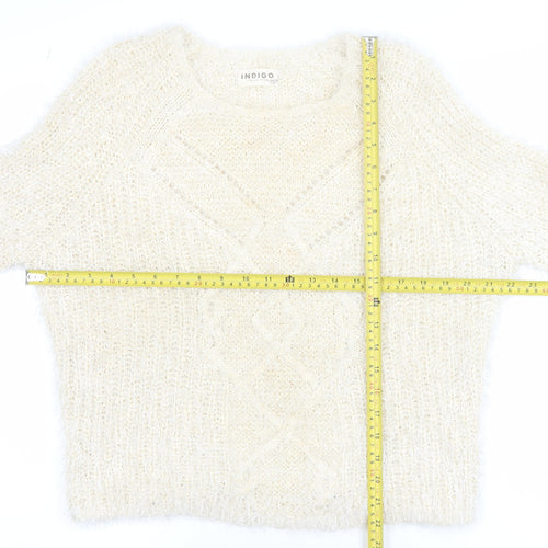 Marks and Spencer Women’s Ivory Cable-Knit Pullover Jumper Size 14