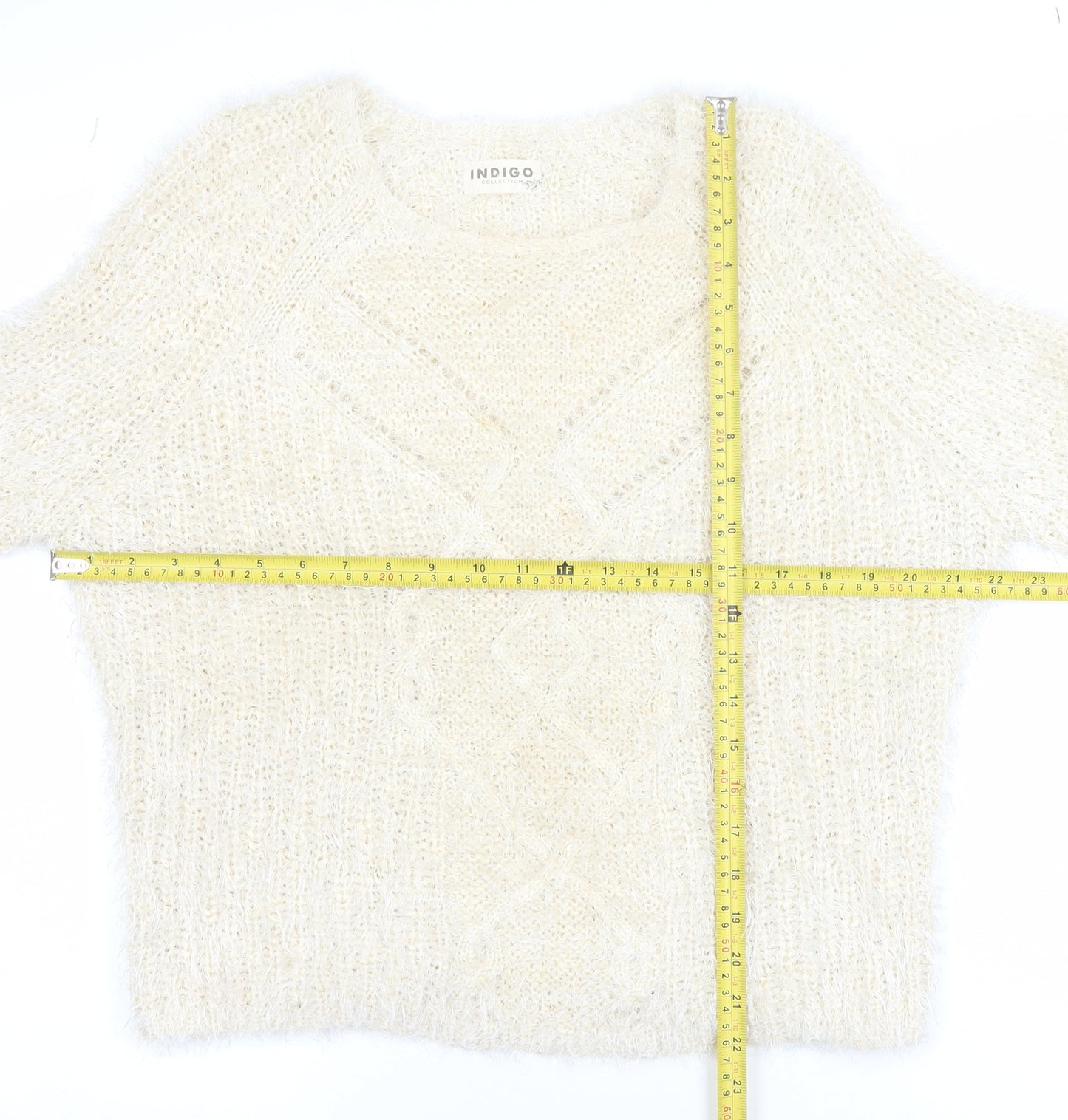 Marks and Spencer Women’s Ivory Cable-Knit Pullover Jumper Size 14