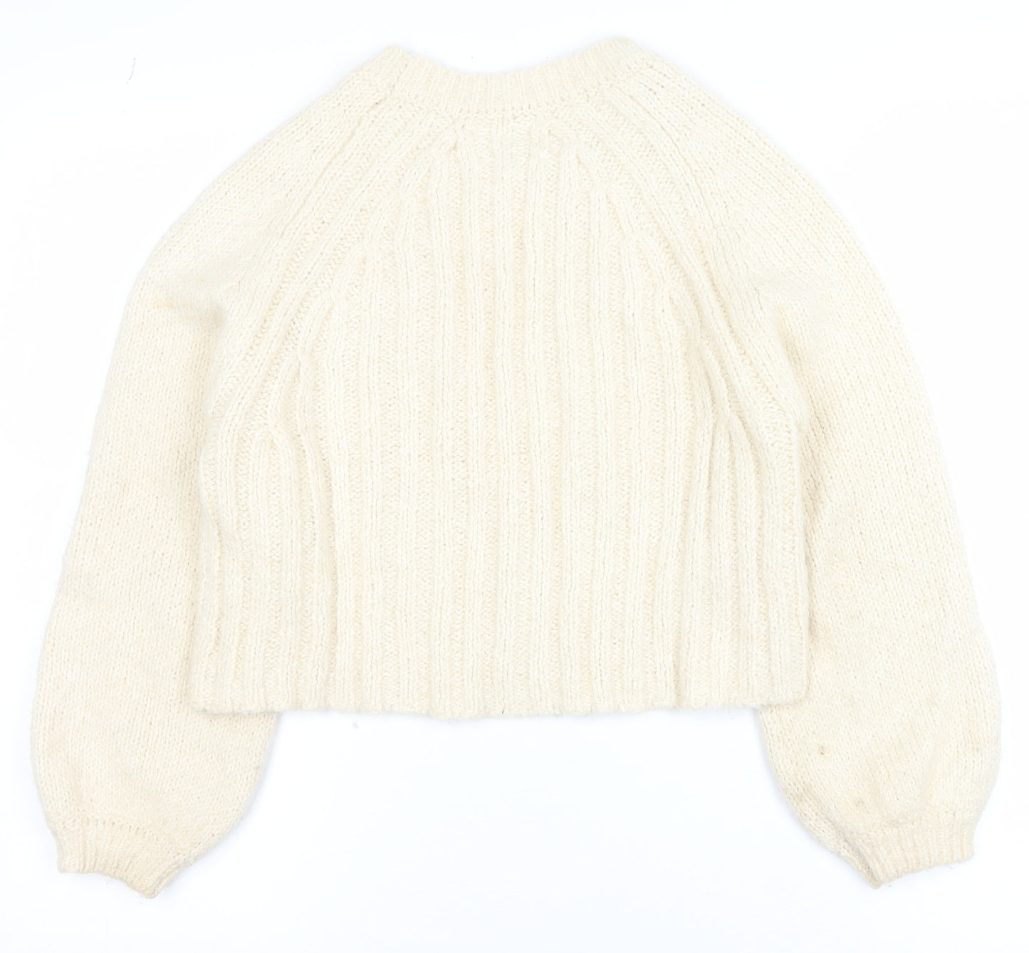ZARA Girls Ivory Knit Pullover Jumper 11-12 Years Soft Wool Alpaca Blend