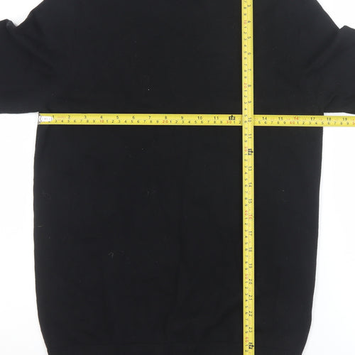 Marks and Spencer Women's Black Roll Neck Cotton Jumper Size S