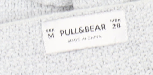 Pull&Bear Womens Grey Knit Pullover Jumper Size 12 Relaxed Fit
