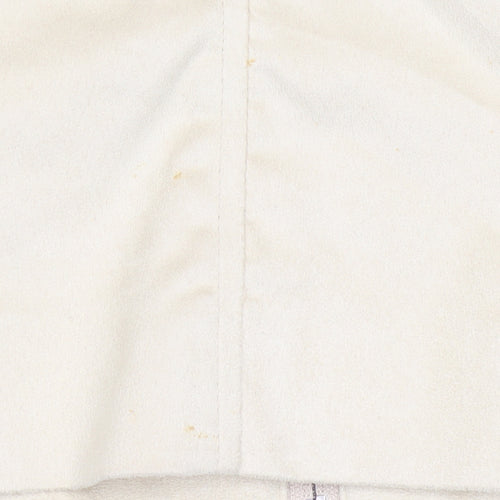 Klass Women Beige Faux Suede Short Zip Jacket Size 14