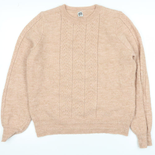 La Redoute Womens Beige Alpaca Blend Cable Knit Jumper M