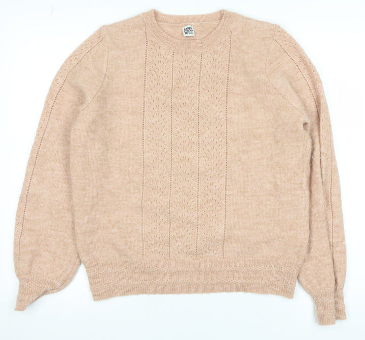 La Redoute Womens Beige Alpaca Blend Cable Knit Jumper M