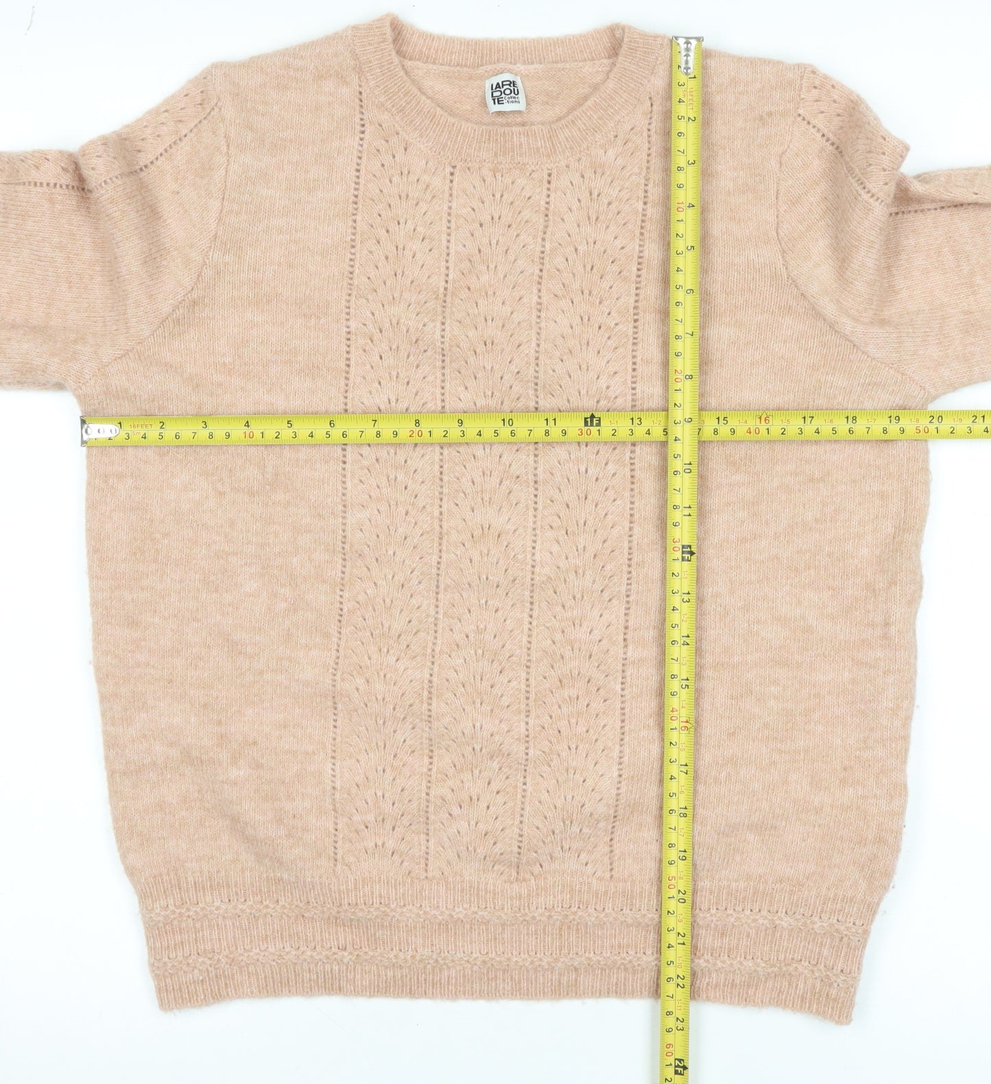 La Redoute Womens Beige Alpaca Blend Cable Knit Jumper M