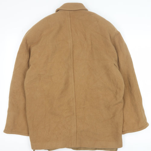 Marks and Spencer St Michael Women's Beige Wool Pea Coat UK 10 Petite Fit