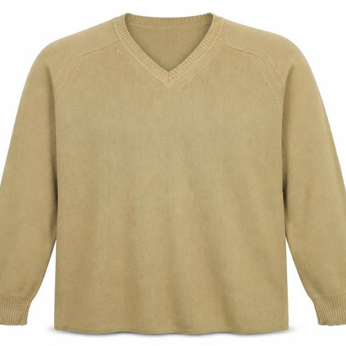 GAP Mens Beige XL Cotton V-Neck Knit Jumper