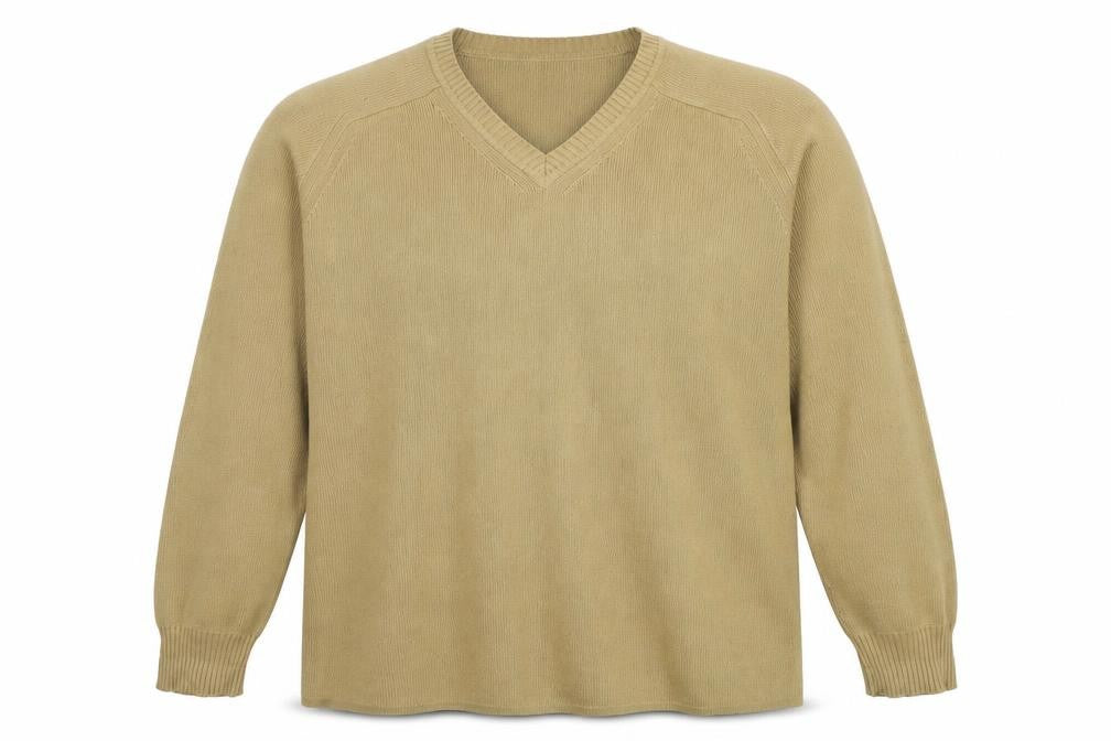 GAP Mens Beige XL Cotton V-Neck Knit Jumper