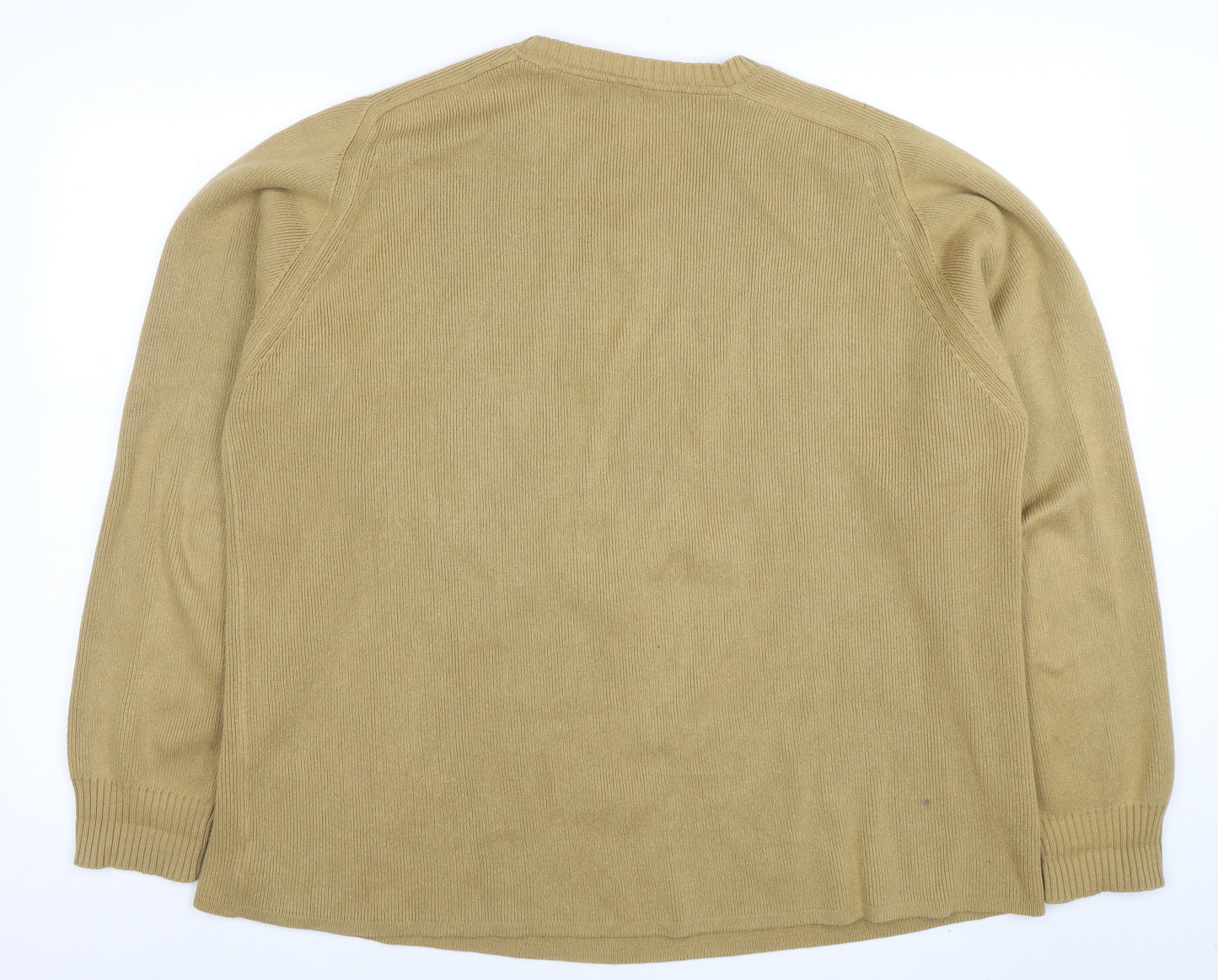 GAP Mens Beige XL Cotton V-Neck Knit Jumper