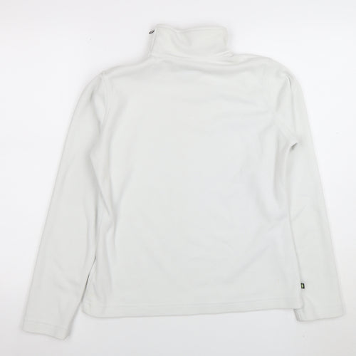 Nike Women White M Pullover Fleece Sweatshirt Long Sleeve