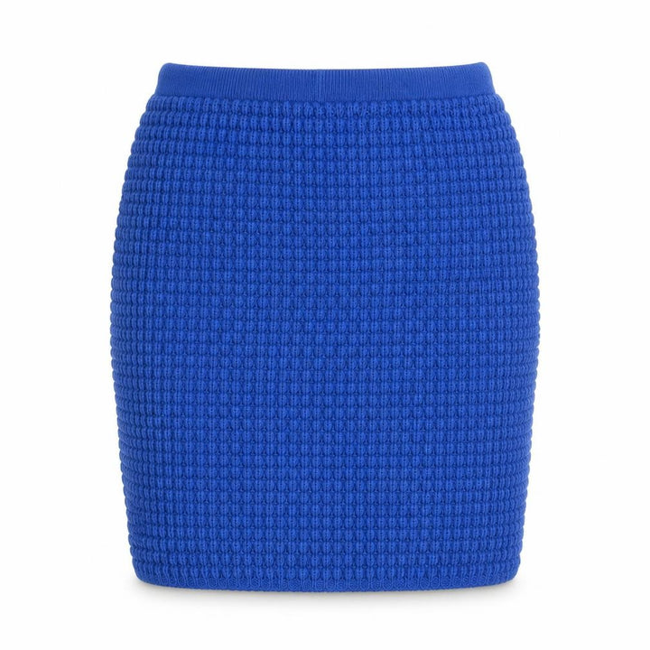 Miss Selfridge Women Blue S Knit Stretch Mini Skirt