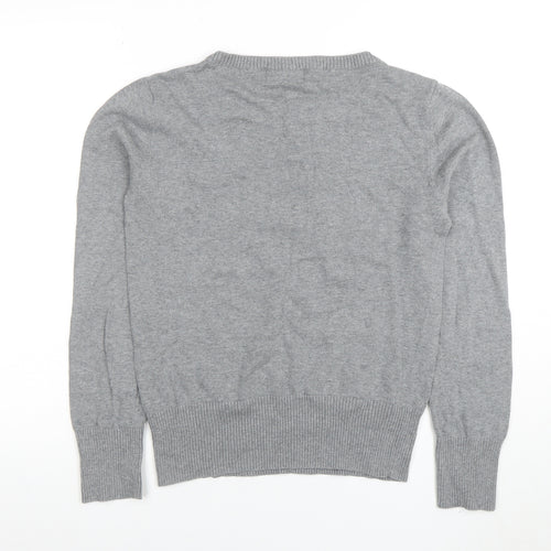 Louche Women’s Grey Unicorn Cotton Jumper Size 14 Crew Neck