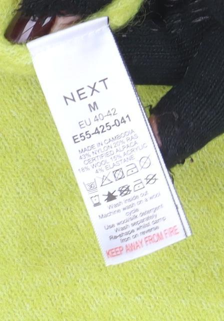 Next Womens Yellow Short Sleeve Cotton Blend Knit T-Shirt M