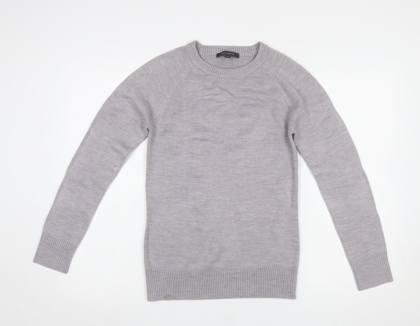 French Connection Women's Grey Crew Neck Knit Jumper Size S
