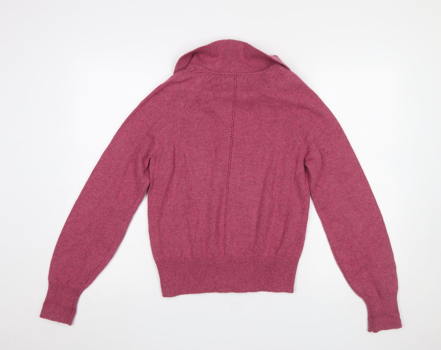 Joules Women’s Pink Wool Collared Henley Jumper Size 8