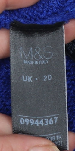 Marks and Spencer Women’s Blue Per Una Knit Jumper UK 20 Pullover