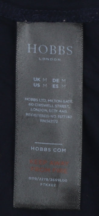 Hobbs Women's Black Floral V-Neck Wrap Blouse Size M