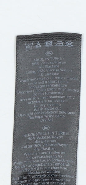 Hobbs Women's Black Floral V-Neck Wrap Blouse Size M