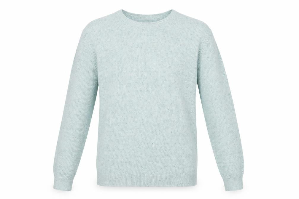 Marks and Spencer Men's Green Cotton Crew Neck Jumper L