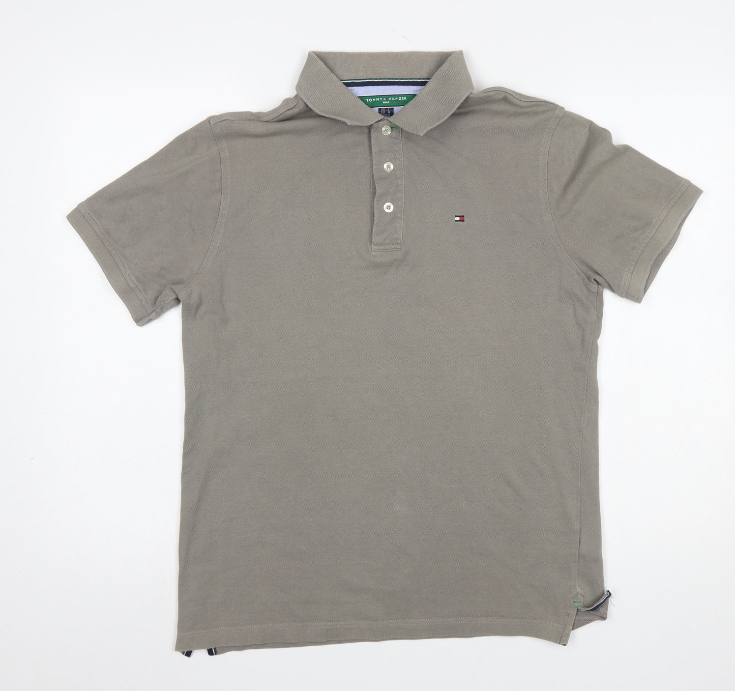 Tommy Hilfiger Men's Beige Golf Polo Shirt M Regular Fit Cotton