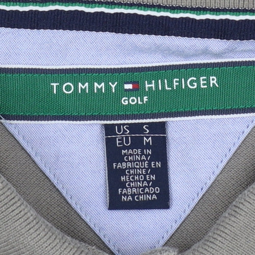 Tommy Hilfiger Men's Beige Golf Polo Shirt M Regular Fit Cotton