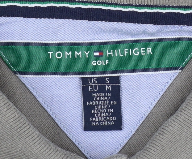 Tommy Hilfiger Men's Beige Golf Polo Shirt M Regular Fit Cotton