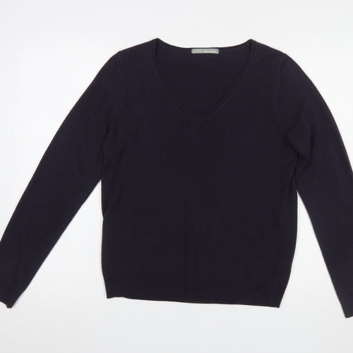 Marks and Spencer Women’s Purple V-Neck Acrylic Jumper UK 14