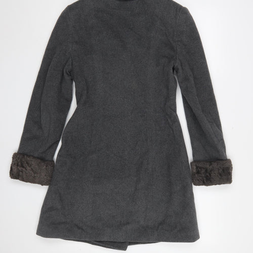 fe.male @ Jenners Women’s Grey Wool Cashmere Long Coat Size 10