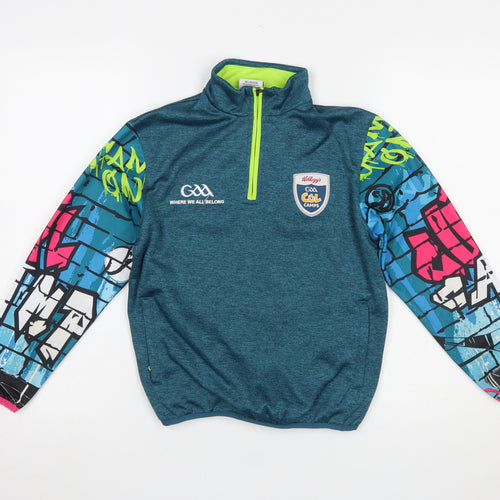 Masita Boys Blue 3-4 Years 1/4 Zip Graphic Sports Sweatshirt