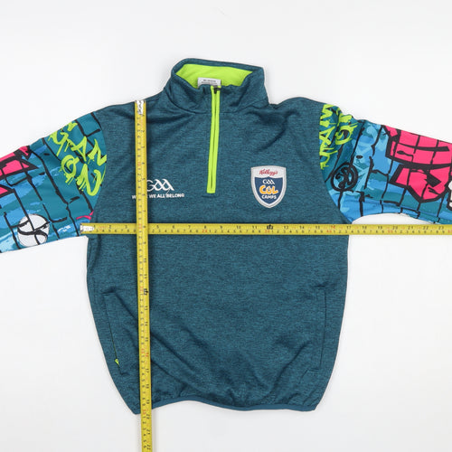 Masita Boys Blue 3-4 Years 1/4 Zip Graphic Sports Sweatshirt
