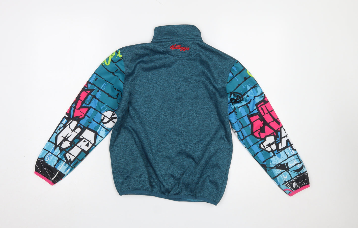 Masita Boys Blue 3-4 Years 1/4 Zip Graphic Sports Sweatshirt