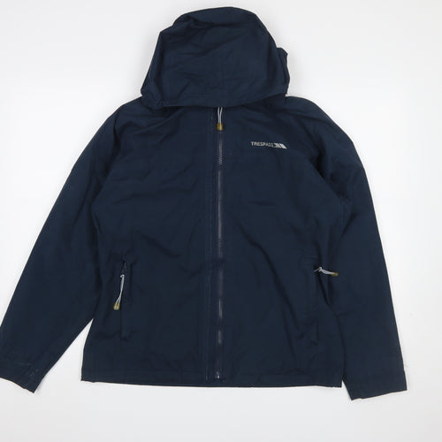 Trespass Women’s Blue Waterproof Hooded Rain Jacket Size M