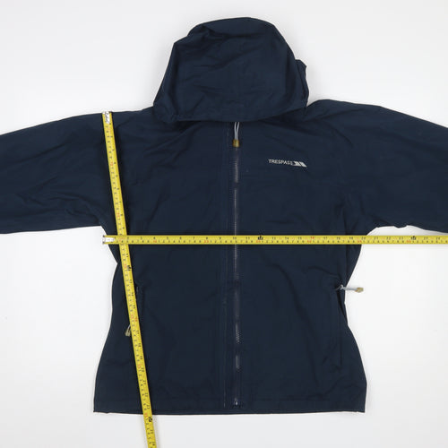 Trespass Women’s Blue Waterproof Hooded Rain Jacket Size M
