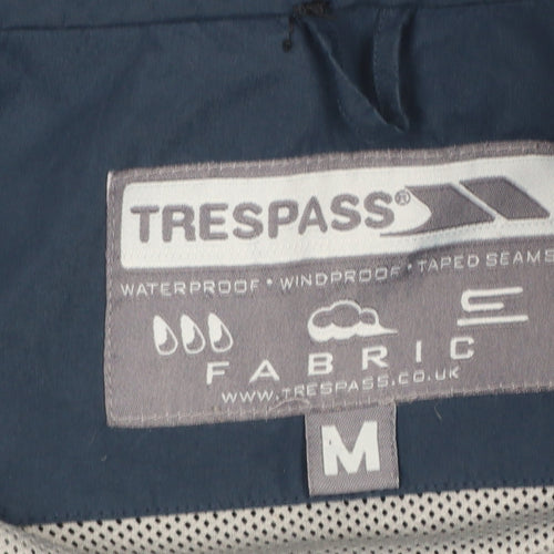 Trespass Women’s Blue Waterproof Hooded Rain Jacket Size M