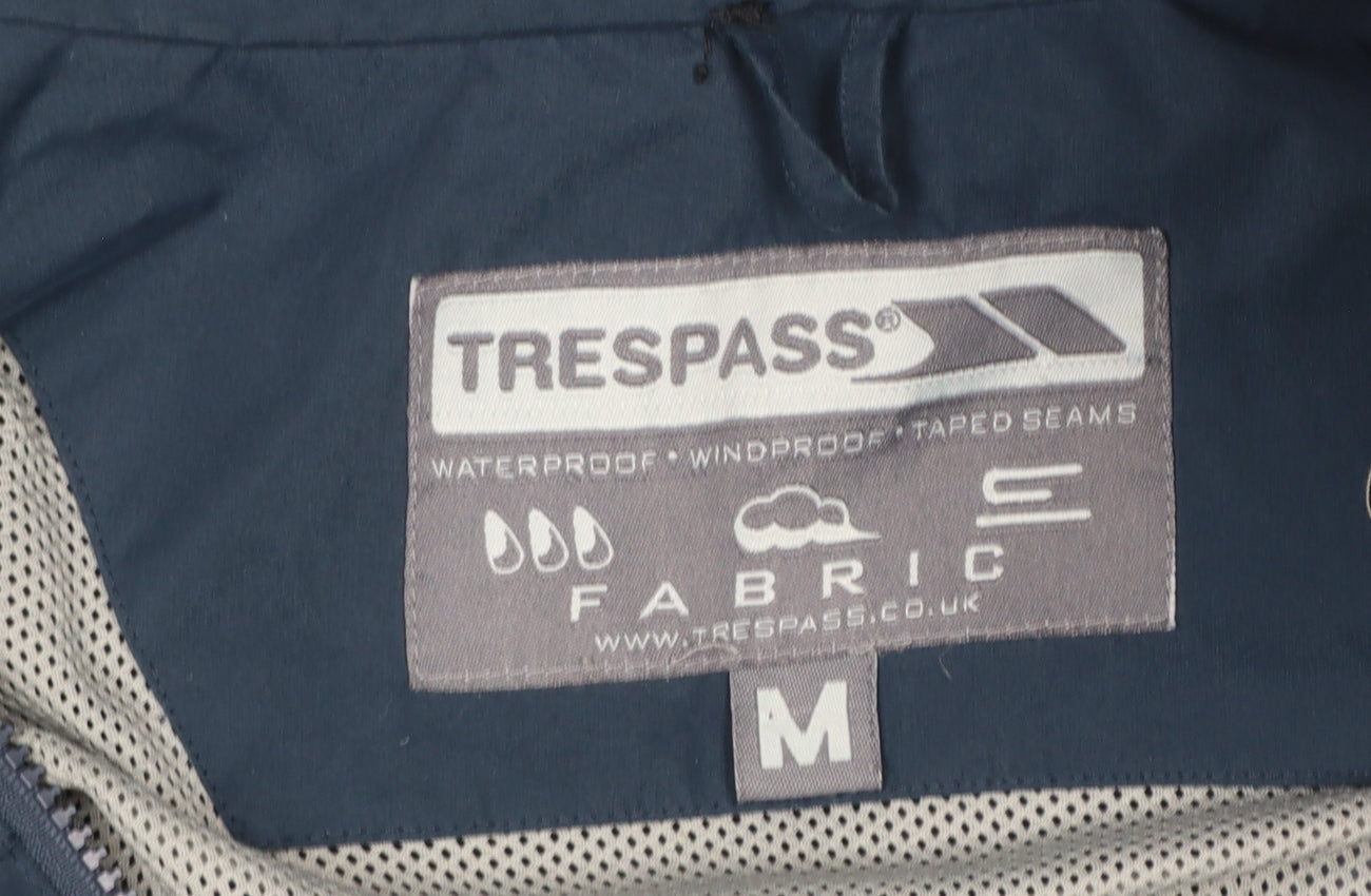 Trespass Women’s Blue Waterproof Hooded Rain Jacket Size M