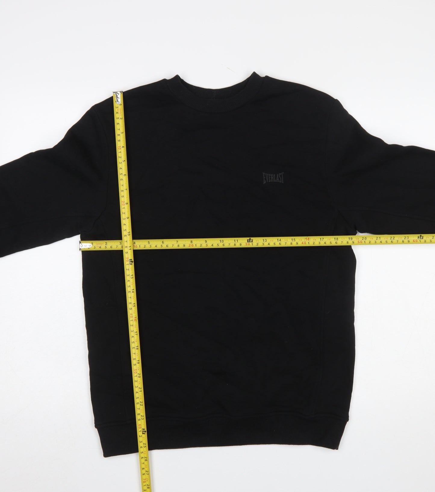 Everlast Men's Black Small Pullover Sweatshirt Crew Neck Fleece