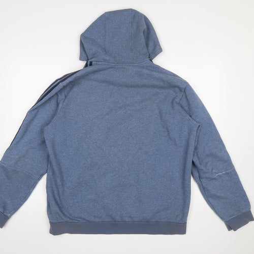 adidas Men’s Blue XL Pullover Hoodie Sweatshirt Logo Sportswear