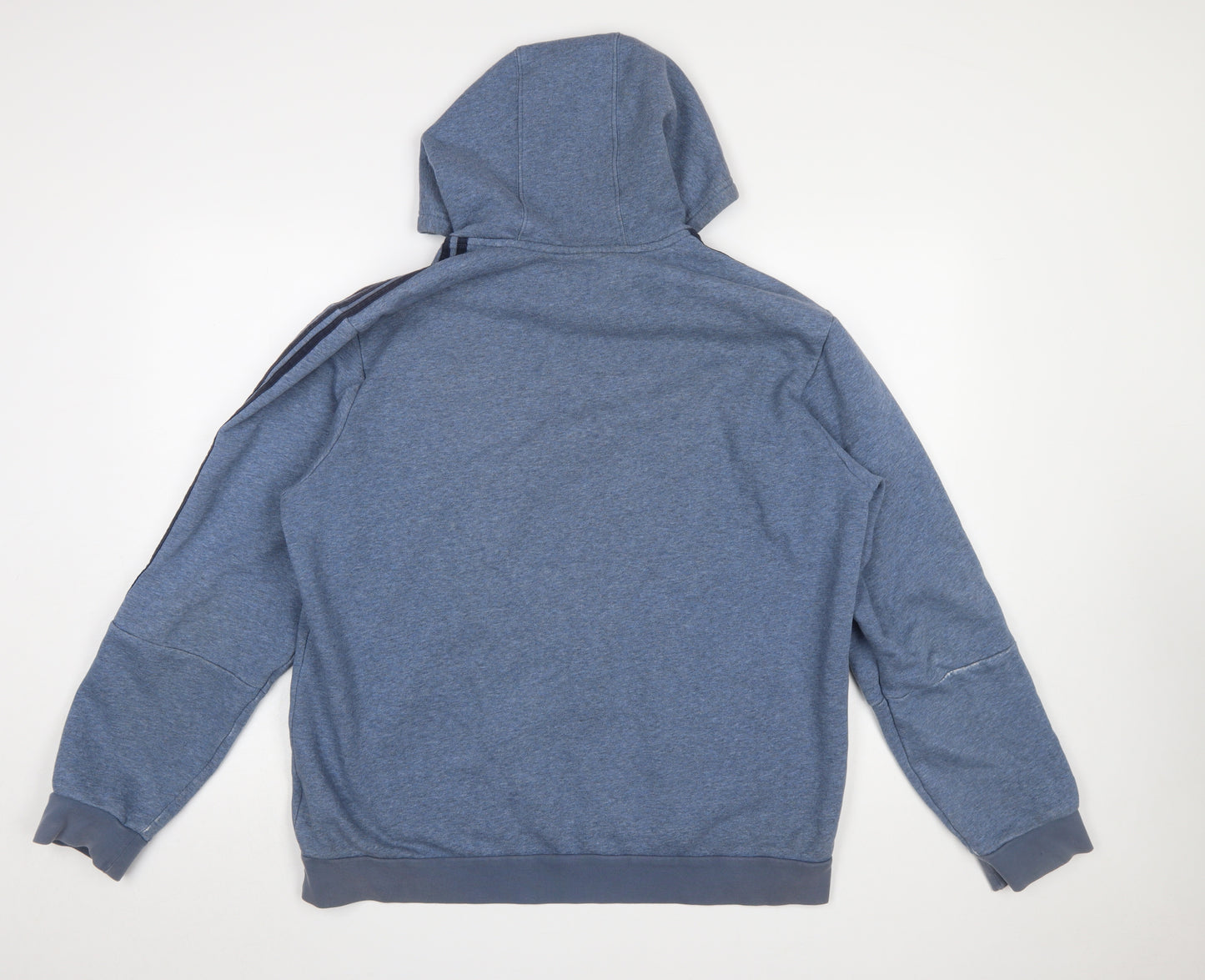 adidas Men’s Blue XL Pullover Hoodie Sweatshirt Logo Sportswear