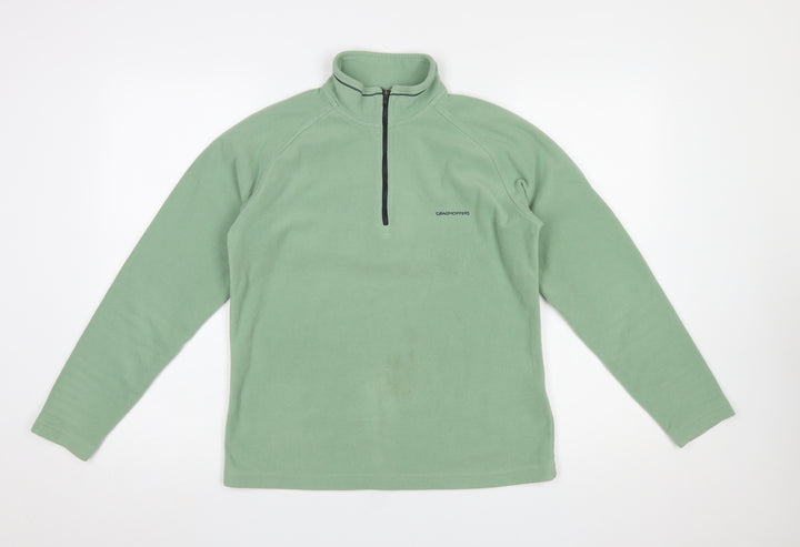 Craghoppers Women’s Green Fleece 1/4 Zip Pullover Sweatshirt UK 10