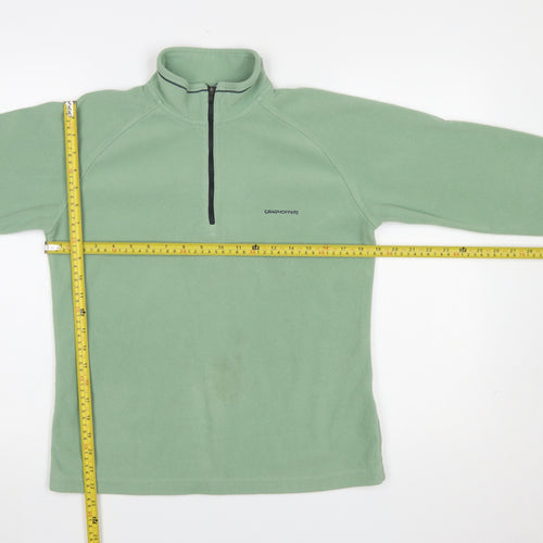 Craghoppers Women’s Green Fleece 1/4 Zip Pullover Sweatshirt UK 10