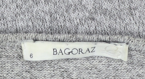 Bagoraz Women's Grey Floral Button-Up Cardigan Size 14
