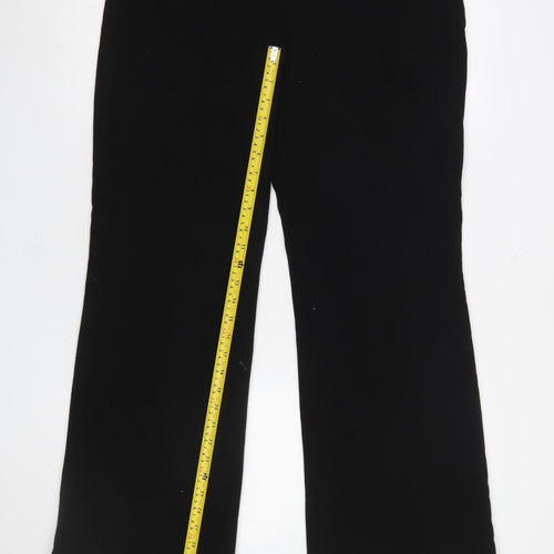 Next Women Black Straight Leg Dress Pants Size 14 Regular Work Trousers