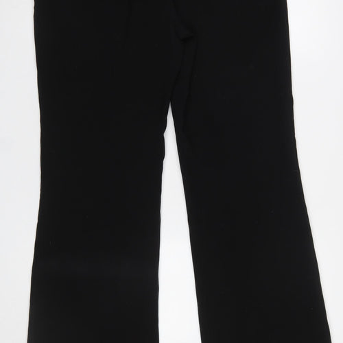 Next Women Black Straight Leg Dress Pants Size 14 Regular Work Trousers